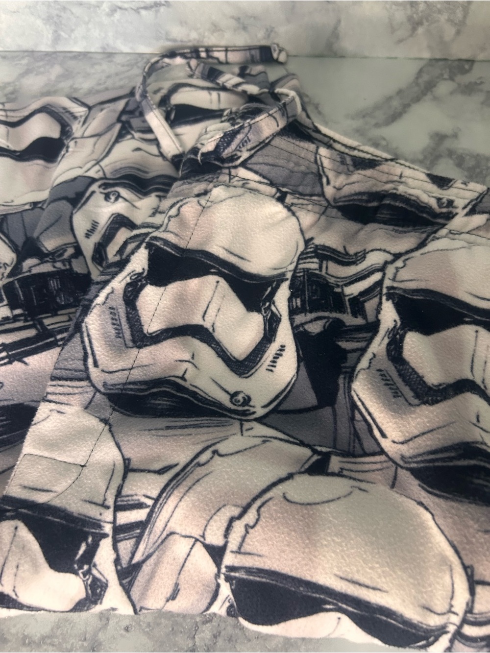 Star Wars Men's Pajama Pants in Black and White Stormtrooper Print